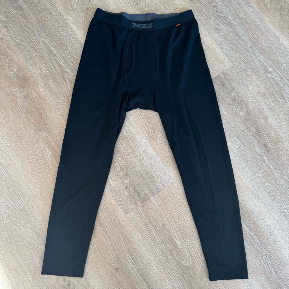 Omni Wool Black Men's Thermal Leggings XXL